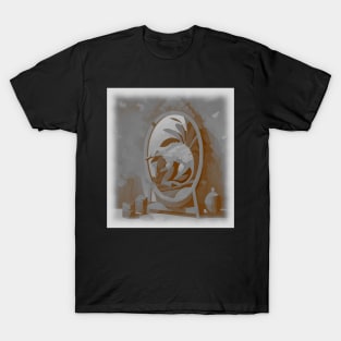 AI generated Pangolin inside mirror T-Shirt